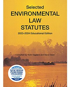 Selected Environmental Law Statutes (Instant Digital Access Code Only) 9781685619169
