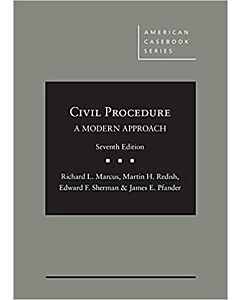 Civil Procedure, A Modern Approach (American Casebook Series) (Instant Digital Access Code Only) 9781642428162