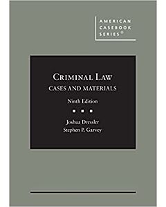 Cases and Materials on Criminal Law (American Casebook Series) (Instant Digital Access Code Only) 9781636596587