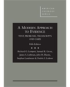 A Modern Approach to Evidence: Text, Problems, Transcripts and Cases (American Casebook Series) (Instant Digital Access Code Only) 9781684670734