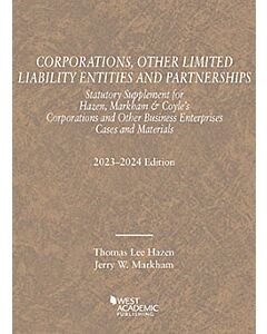 Corporations, Other Limited Liability Entities and Partnerships, Statutory Supplement (Instant Digital Access Code Only) 9798887864280