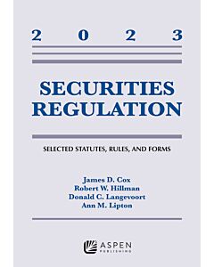 Securities Regulation: Selected Statutes, Rules, and Forms Supplement 9798889061465