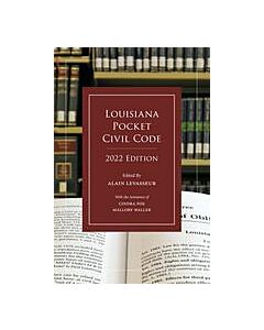 Louisiana Pocket Civil Code 9781531024376