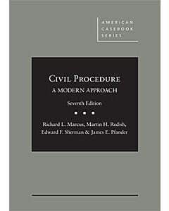 Civil Procedure: A Modern Approach (American Casebook Series) 9781640201859