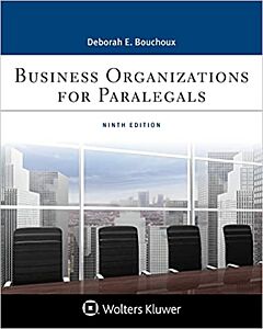 Business Organizations for Paralegals (w/ Connected eBook) (Instant Digital Access Code Only) 9798889063995