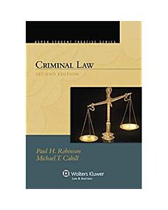 Criminal Law (Aspen Treatise Series) 9781454807315