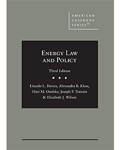 Energy Law and Policy (American Casebook Series) (Used) 9781647084301